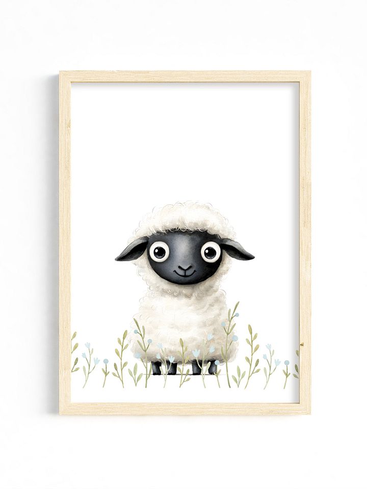 Happy Little Sheep, Farm Nursery Print product image (1)