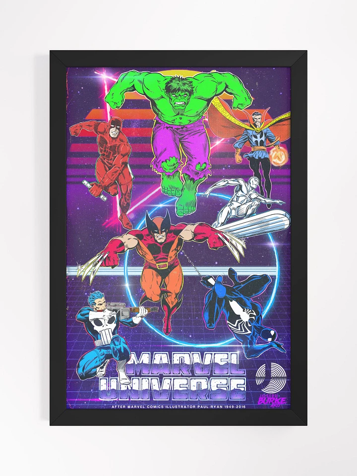 Retro Marvel Universe Framed 12x18 Art product image (2)