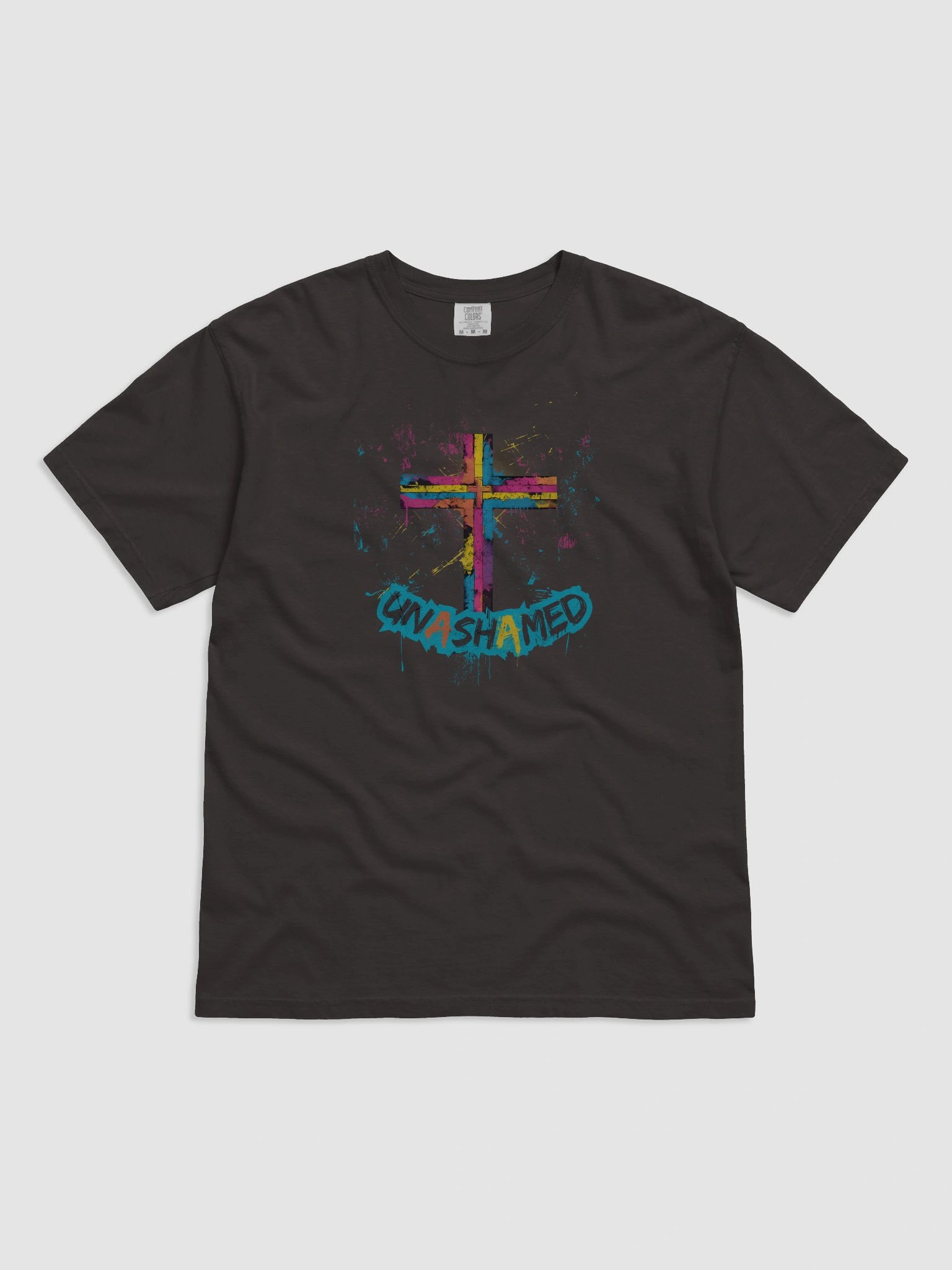 Unashamed Ro 1:16 Cross T-Shirt - Unisex Comfort Colors fit product image (4)