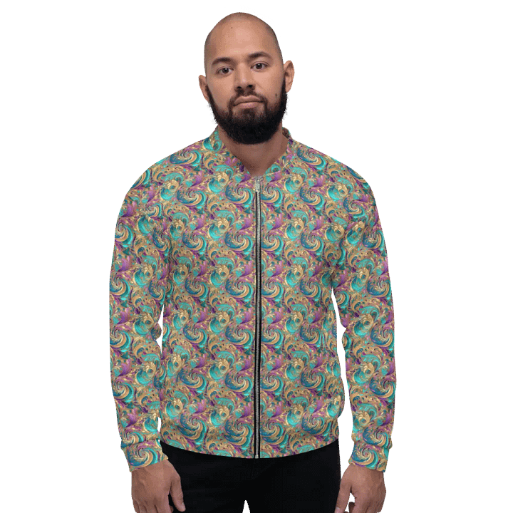Golden Teal and Purple Regal Swirls Jacket product image (2)