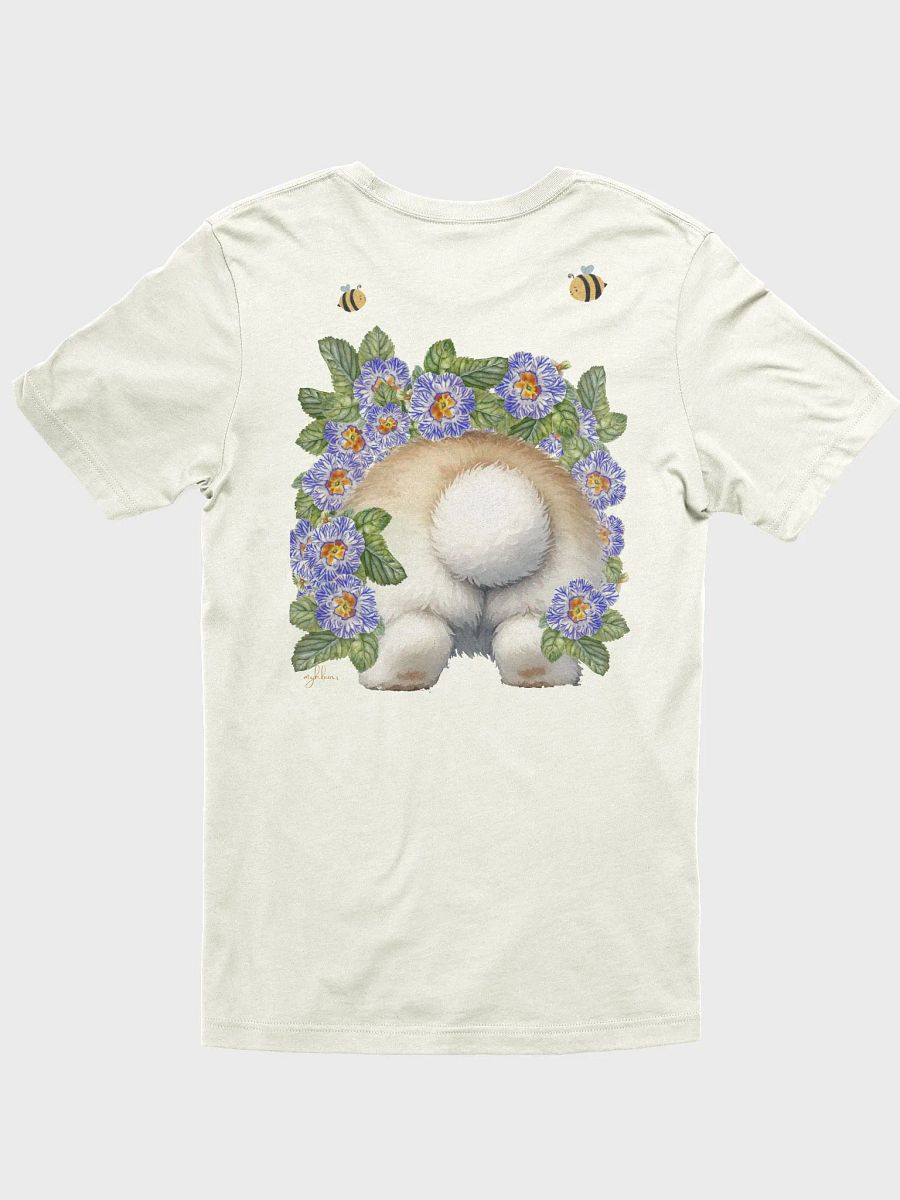 Garden Whispers: Bunny and the Primula Zebra Blues Tee | Bella+Canvas Supersoft, Double-Sided Design product image (2)