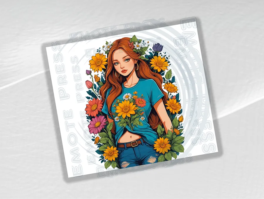 Bloomcore Flower Girl 20 oz Skinny Stainless Steel Tumbler - White - v1 product image (2)