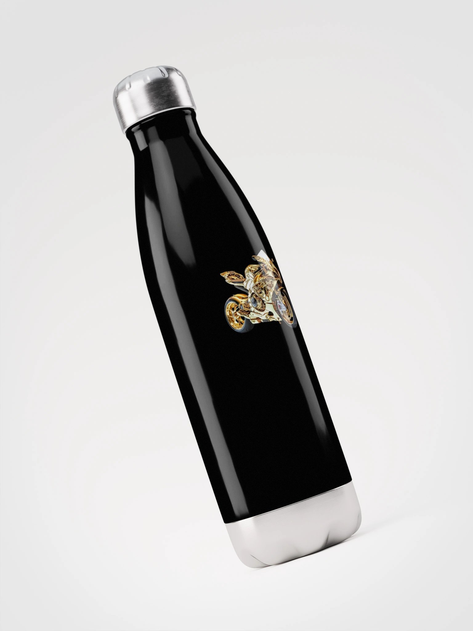 Golden Motorcycle Stainless Steel Water Bottle product image (3)