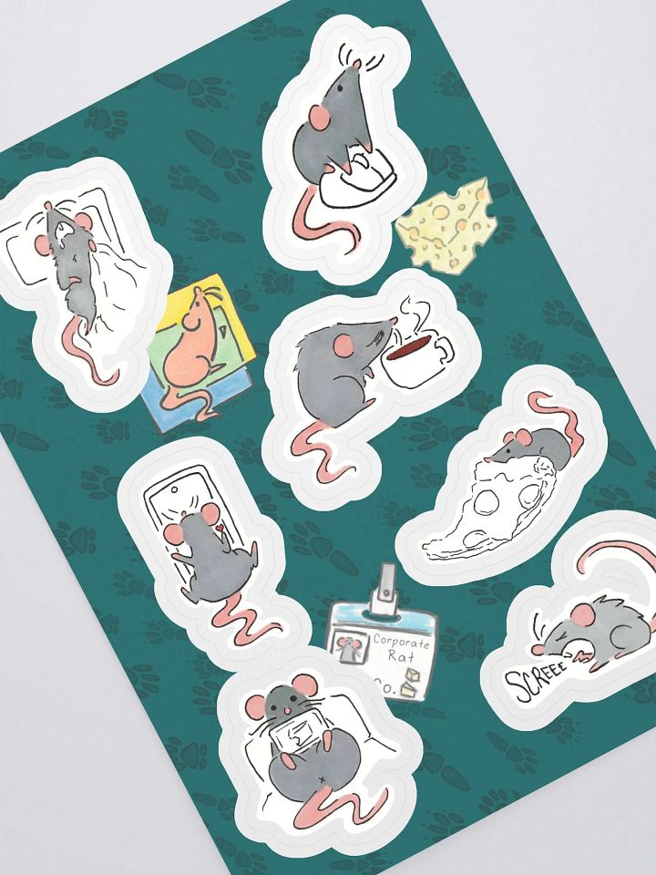 A Day in the Life of Corporate Rat Sticker Sheet product image (1)