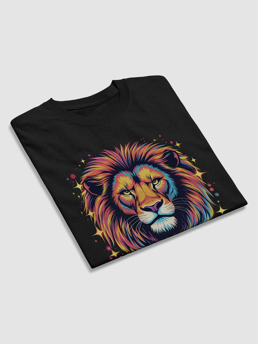 Colorful Lion Graphic T-Shirt – Bold Streetwear – Gildan Heavyweight Tee – Stand Out Stay Bright Design – Neon Urban Fashion product image (4)