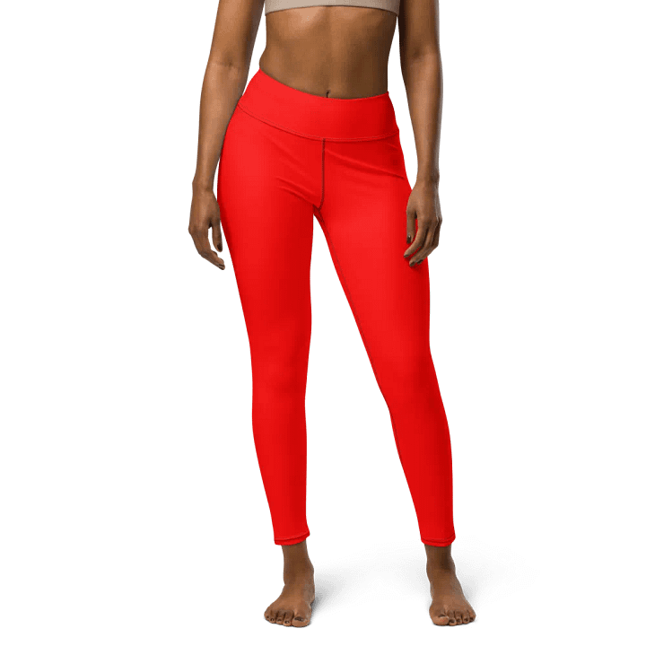 Plain Color Red Yoga Leggings product image (1)