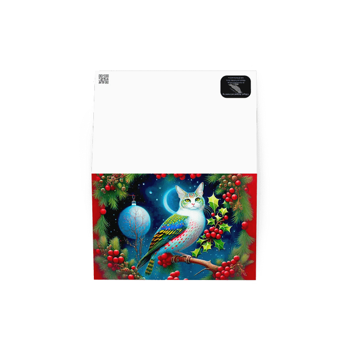 Catbird Holly Wreath, Winter Holiday Card product image (2)