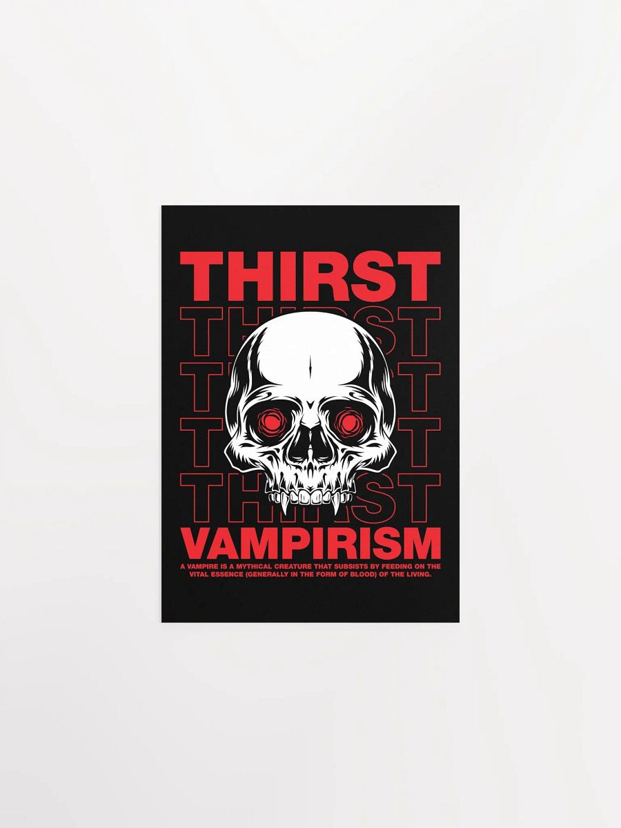 Retro Vampire Skull Poster – Gothic Horror Decor product image (6)