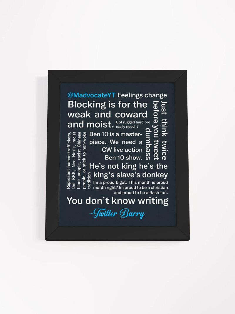 Twitter Barry Framed Poster