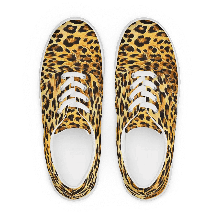 Leopard Skin Lace Up Canvas Shoes product image (1)