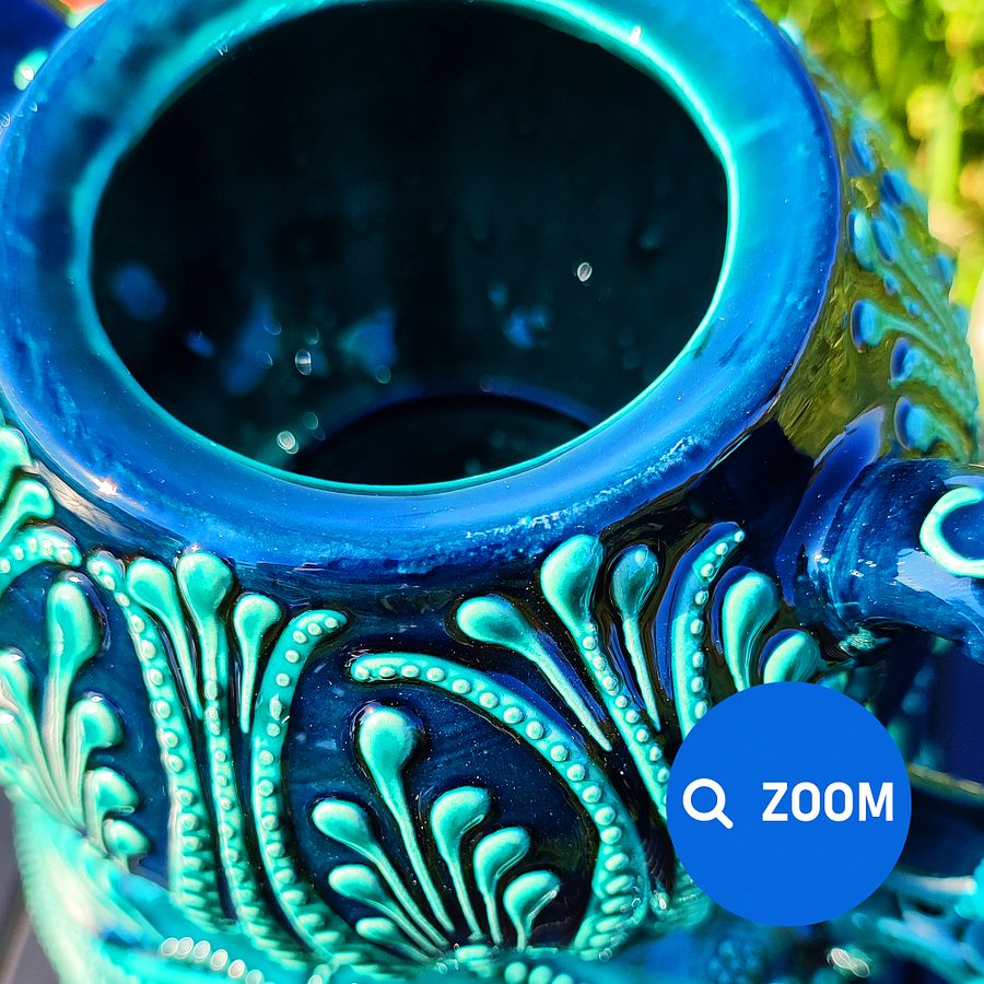 Handcrafted Ceramic Turquoise Teapot – Unique Artisanal Pottery for Tea Lovers product image (8)