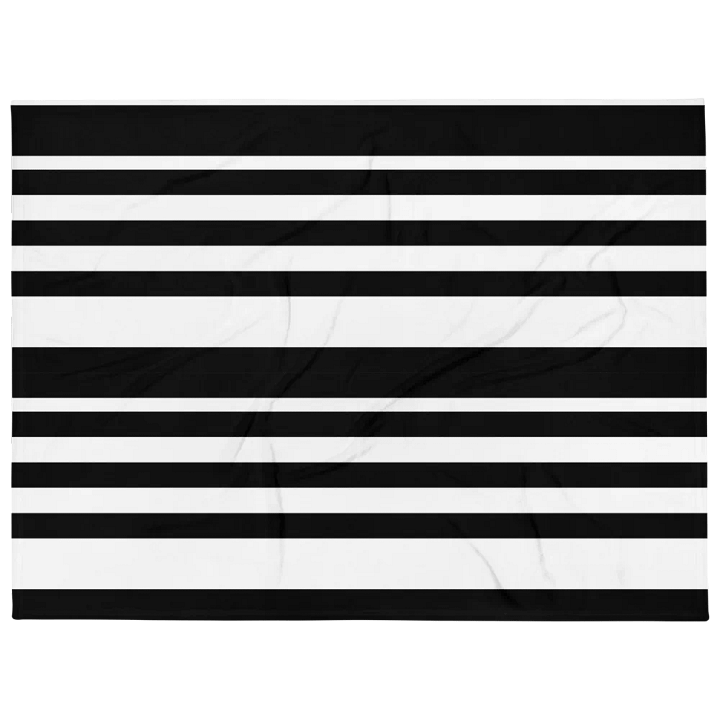 Various Sized Black Striped Throw Blanket product image (1)