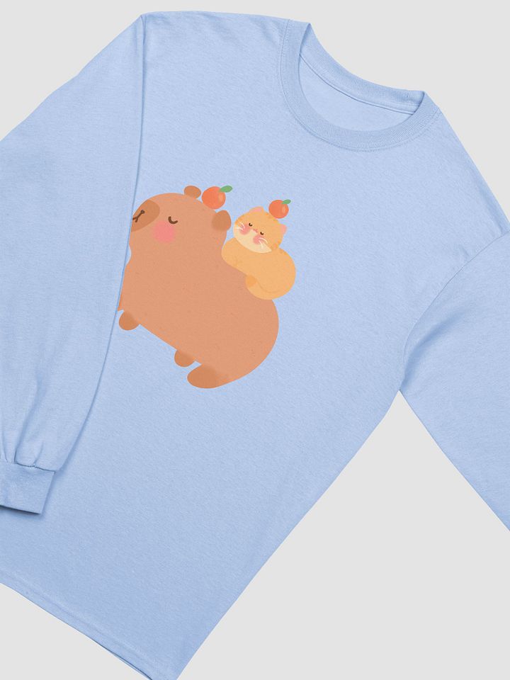 Capybara & Orange Cat Long Sleeve Tee product image (2)
