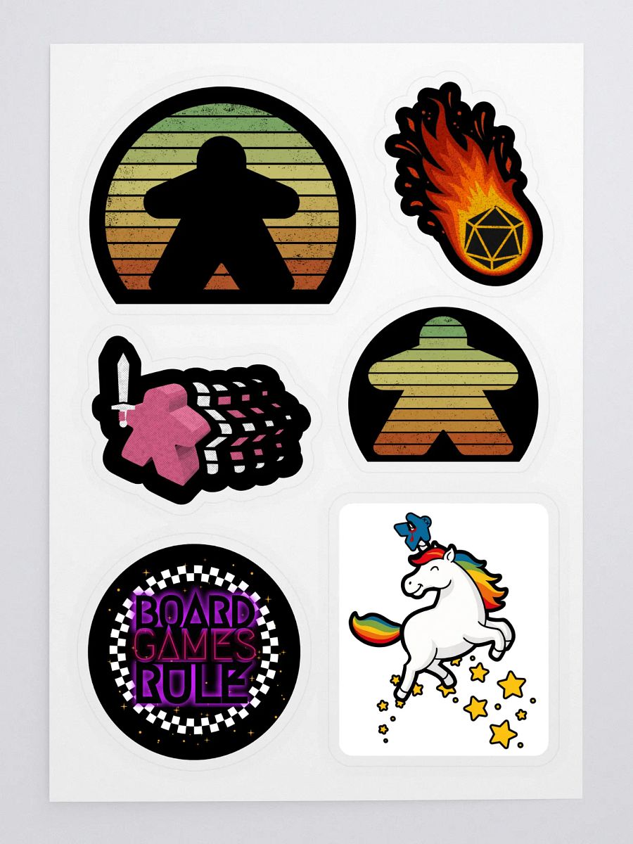 Kiss Cut Sticker Sheet for Board Game Lovers - Collection 2 product image (3)