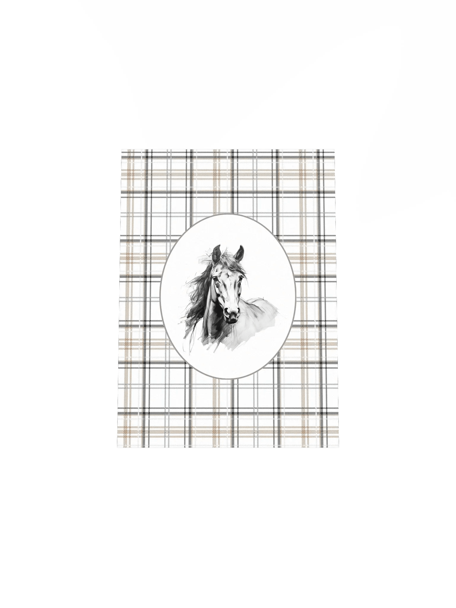 Rustic Plaid Horse Sketch - Country Charm product image (5)