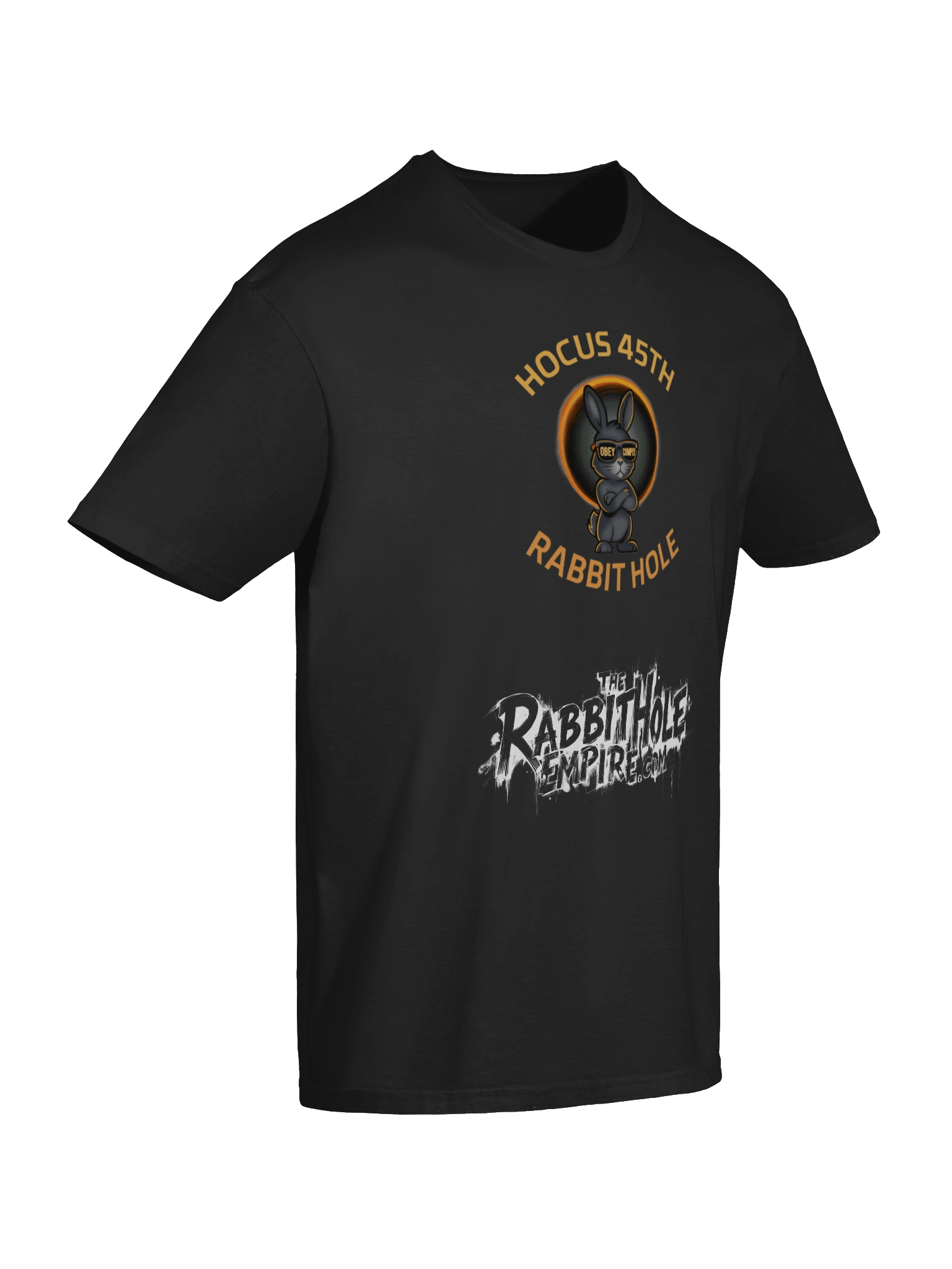 Hocus 45th Rabbit Hole (Black T-Shirt) product image (10)