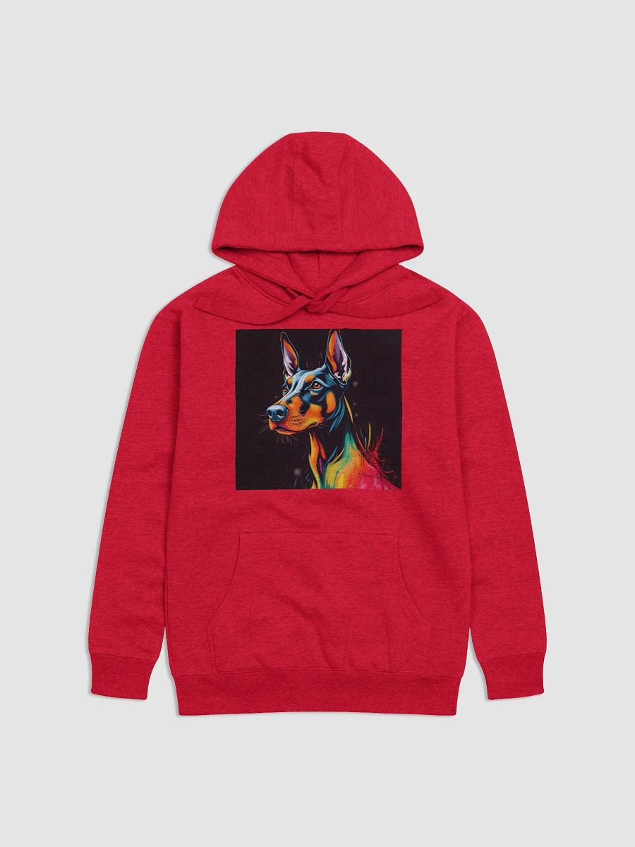 Colorful Doberman, Cozy Cotton Blend Unisex Hoodie product image (1)