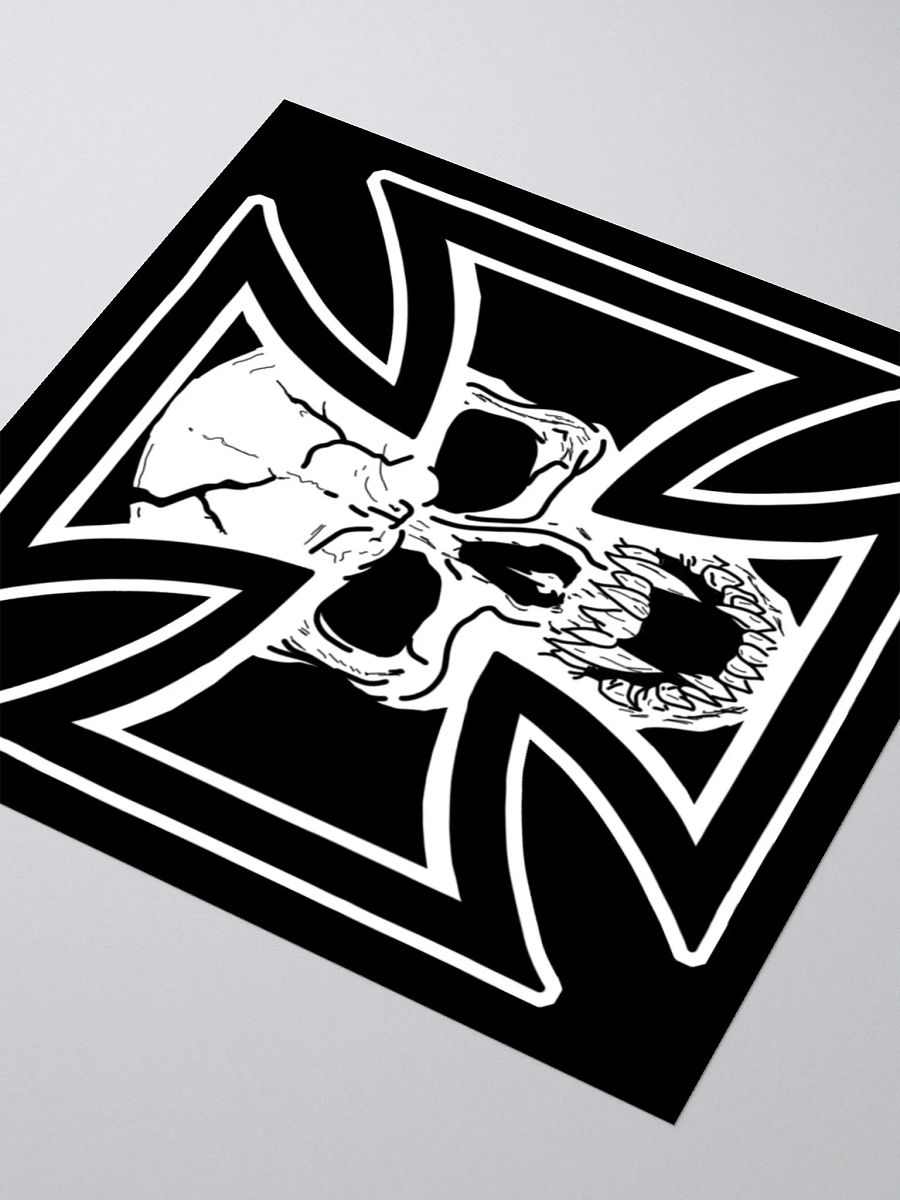 Maltese cross and skull sticker product image (9)