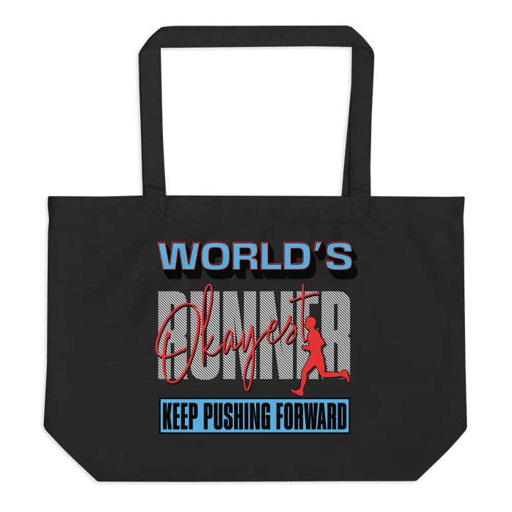Worlds Okayest Runner Keep Pushing Forward Tote Bag product image (1)