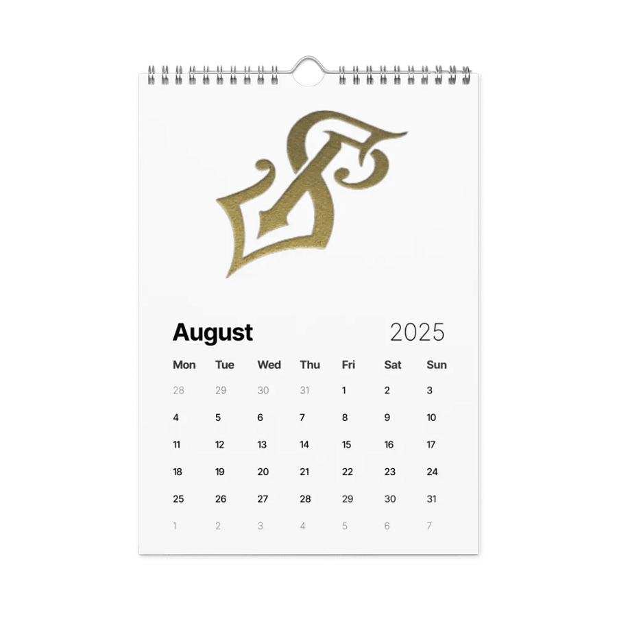 Golden Ornamental R 2025 Wall Calendar product image (2)