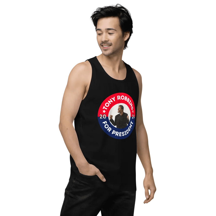 Tony Robbins for President 2024 Campaign Button Tank Top product image (3)