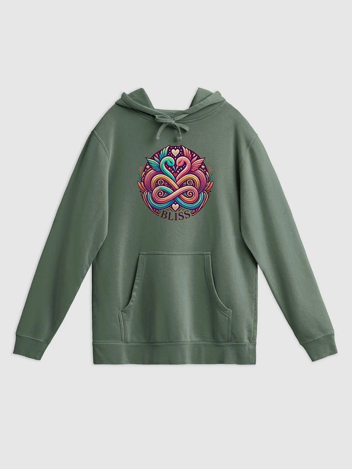 Blissful Swan Heart Pigment-Dyed Hoodie product image (37)