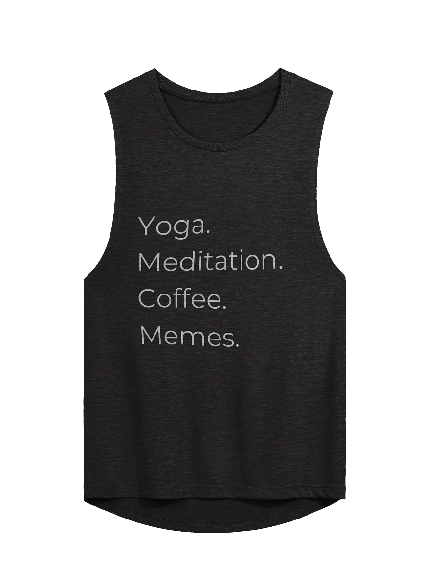 Women's Yoga Meditation Coffee Memes Muscle Tank Top product image (2)