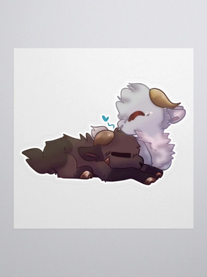 Goat Cuddles Sticker 3
