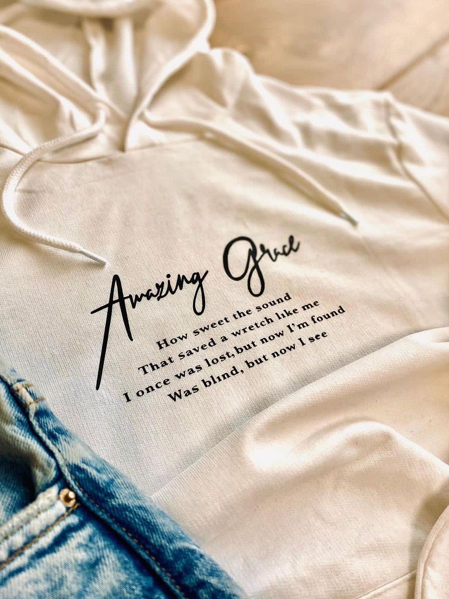 Amazing Grace Cursive Hoodie product image (1)