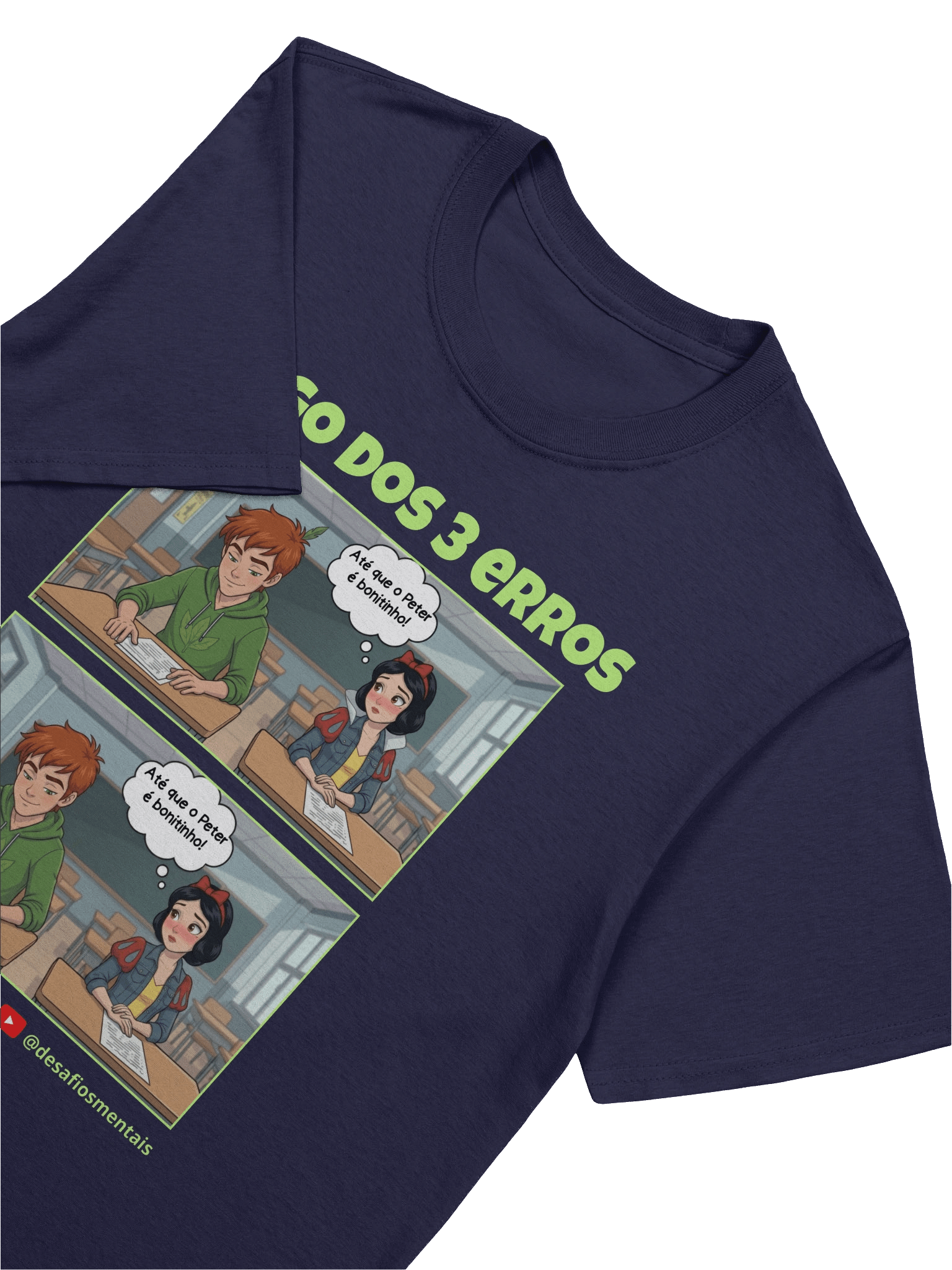 Camiseta Softstyle Clássica (Jogo dos 3 Erros): Peter e Branca de Neve product image (49)