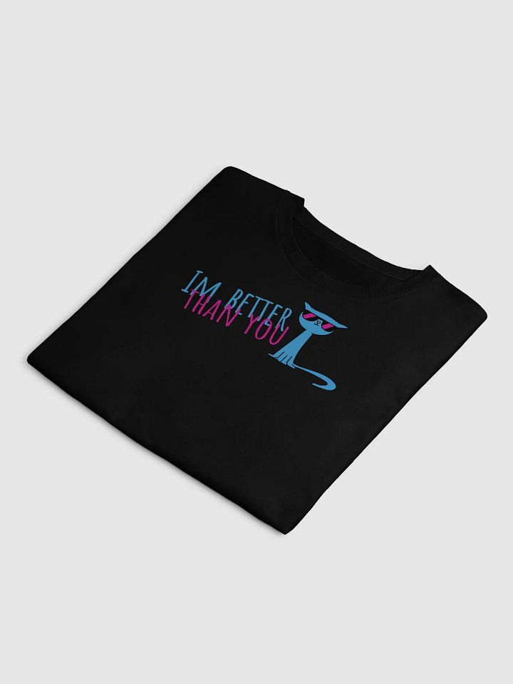 Sassy Blue Cat ' im better than you' Crop Top product image (2)