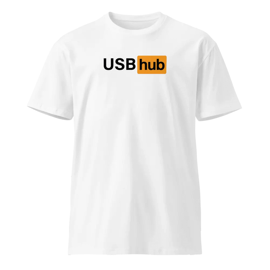 USBhub Tee (White) product image (1)