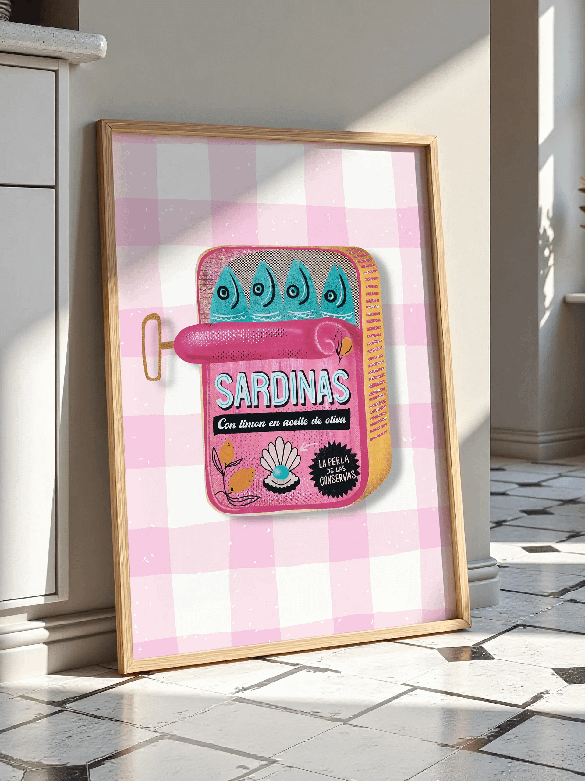 Sardines Print Sardine Tin Vintage Poster Retro Sardine Wall Art Fish Print product image (6)