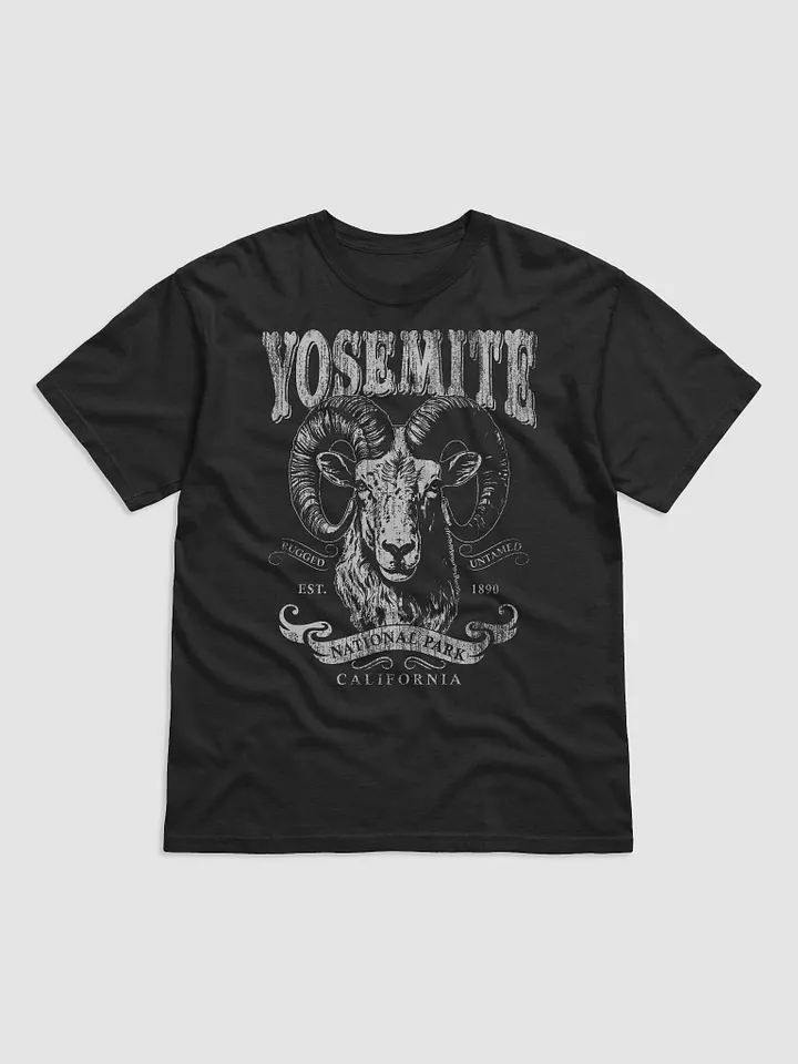 Yosemite National Park, California T-Shirt | Vintage-Style Grunge Western Tee with a Bighorn Sheep Head product image (2)
