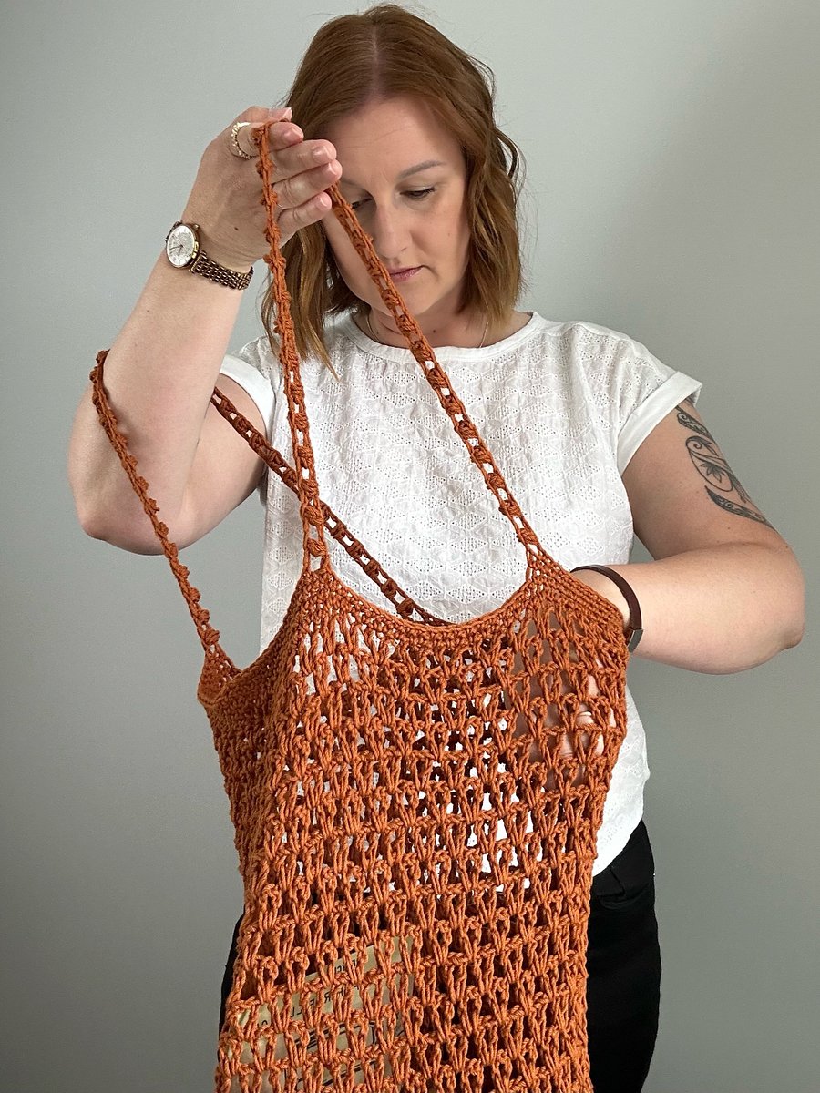 Lace Crochet Market Bag Pattern PDF Ebook - Mabel Market Bag - Eco Crochet Shopping Bag - Crochet Tote Bag product image (8)