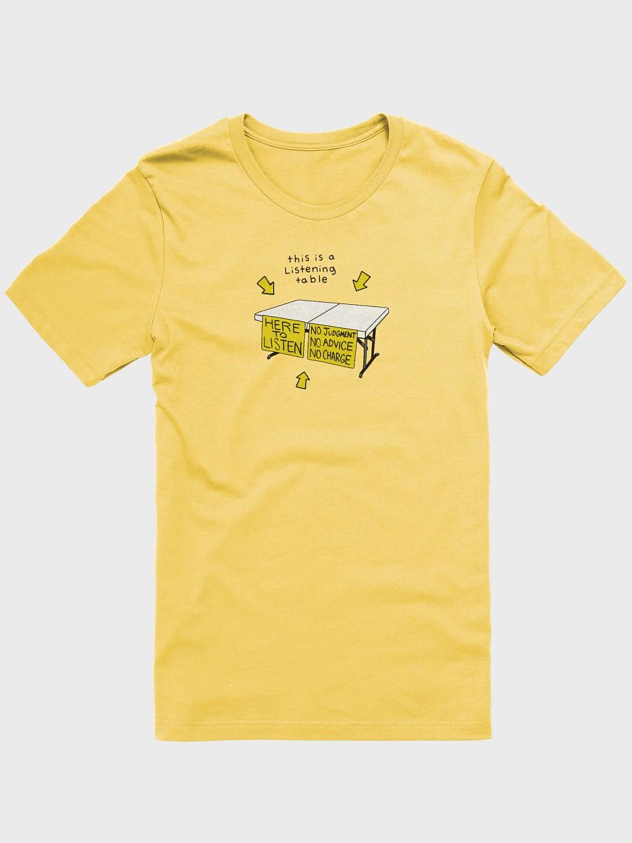 This is a listening table shirt product image (1)