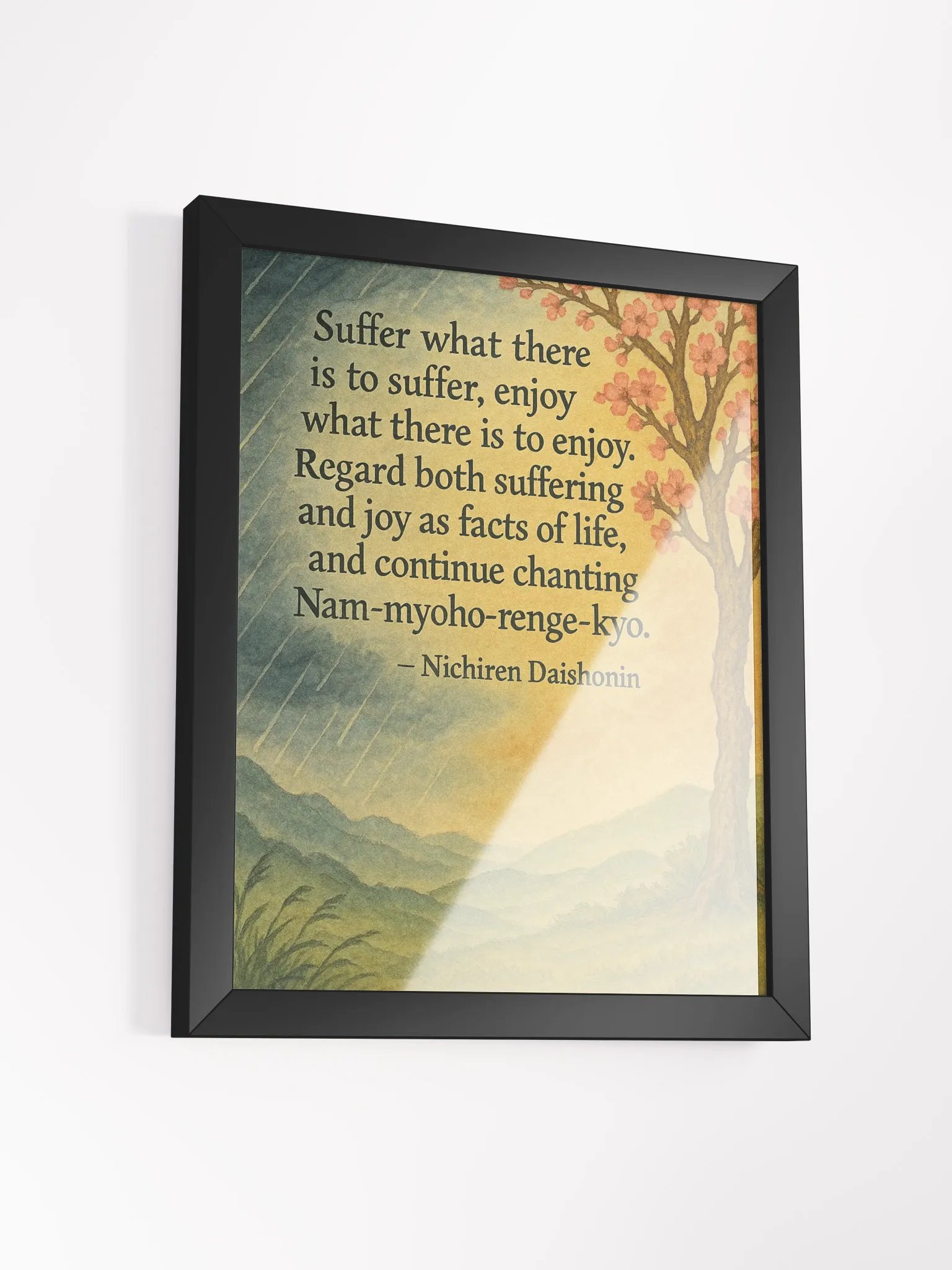 “Suffer and Enjoy” Nichiren Buddhism Poster product image (3)