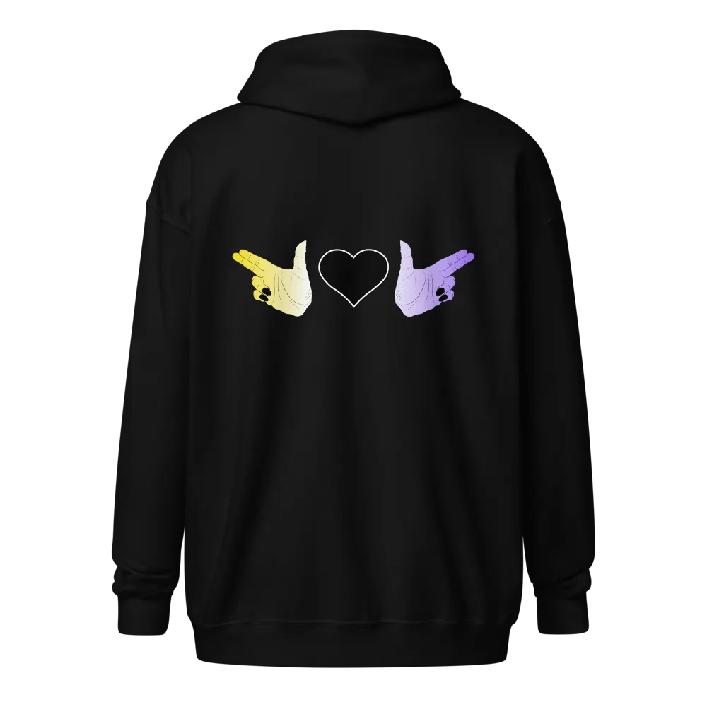 Finger Guns (enby flag) Hoodie product image (1)
