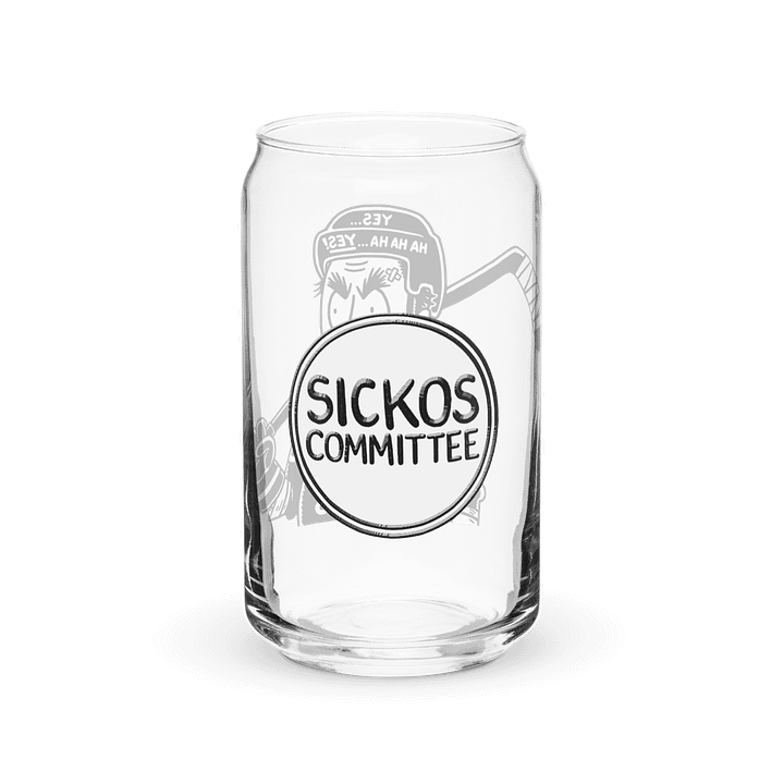 16oz Sickos Hockey Can-Shaped Glass (with Optional Lid/Straw) product image (2)