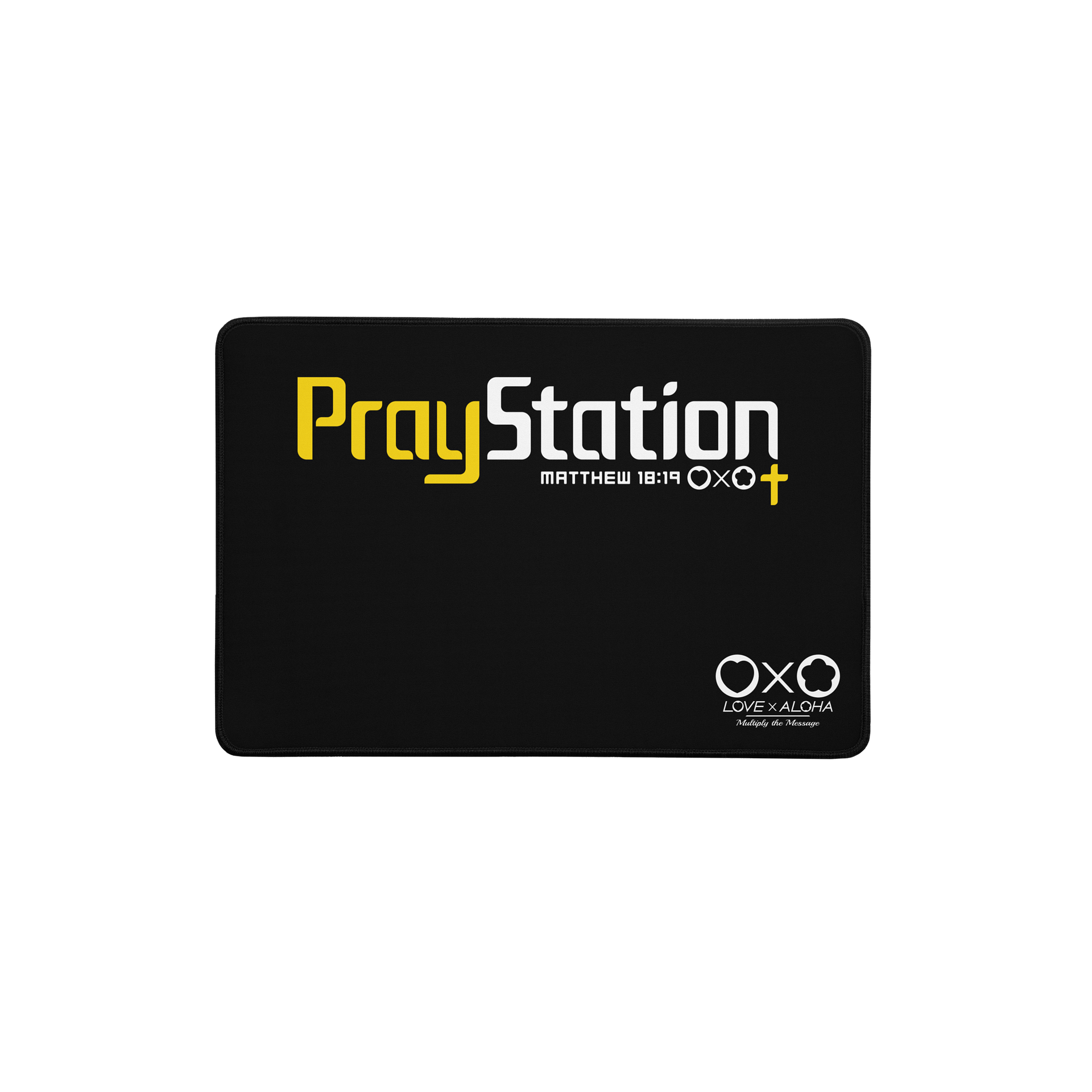 LXA PrayStation Desk Mat - Black | Love X Aloha - Faith Collection | Premium Christian Merch product image (1)