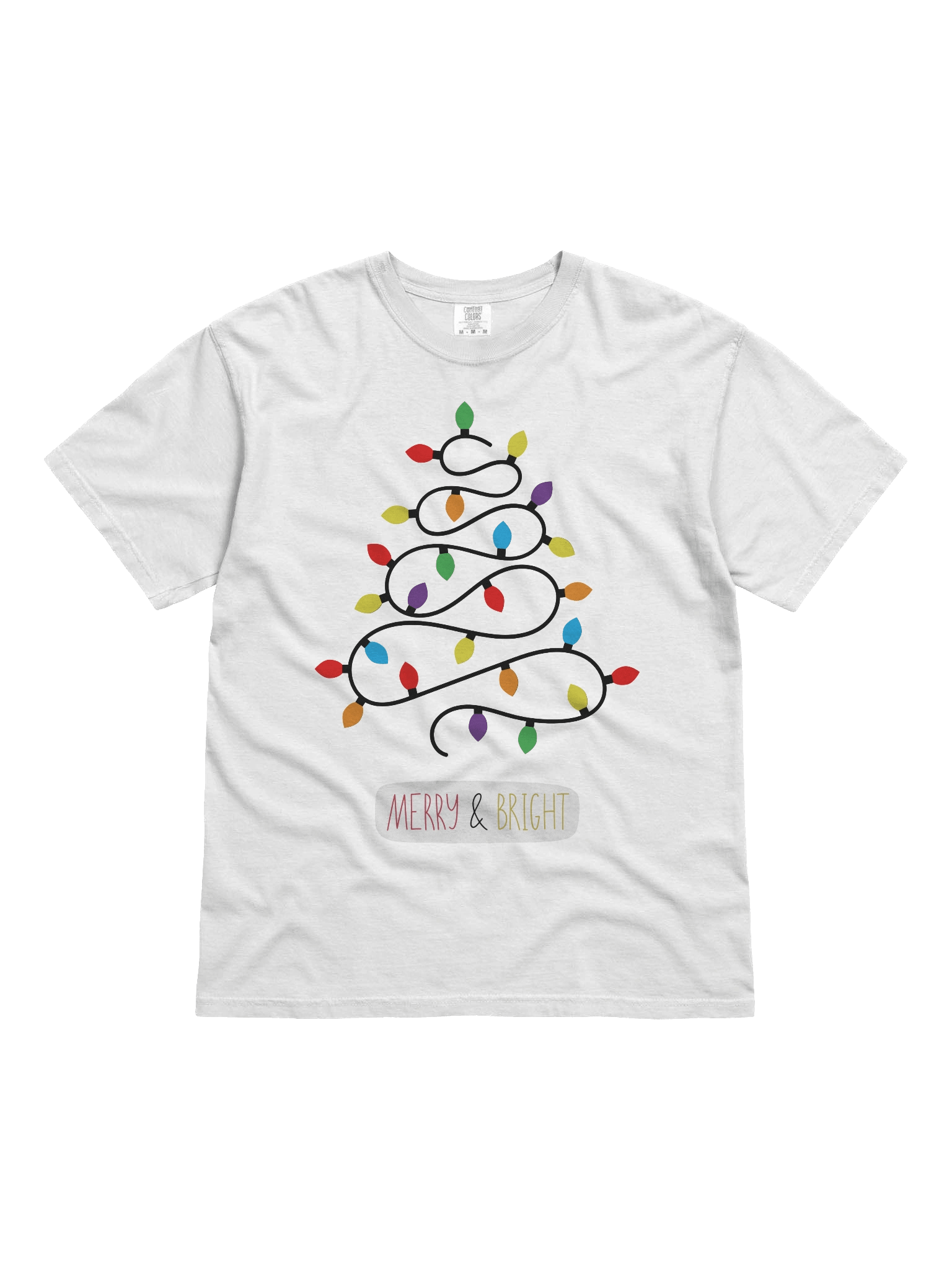 Merry & Bright Christmas Tree T-Shirt product image (51)