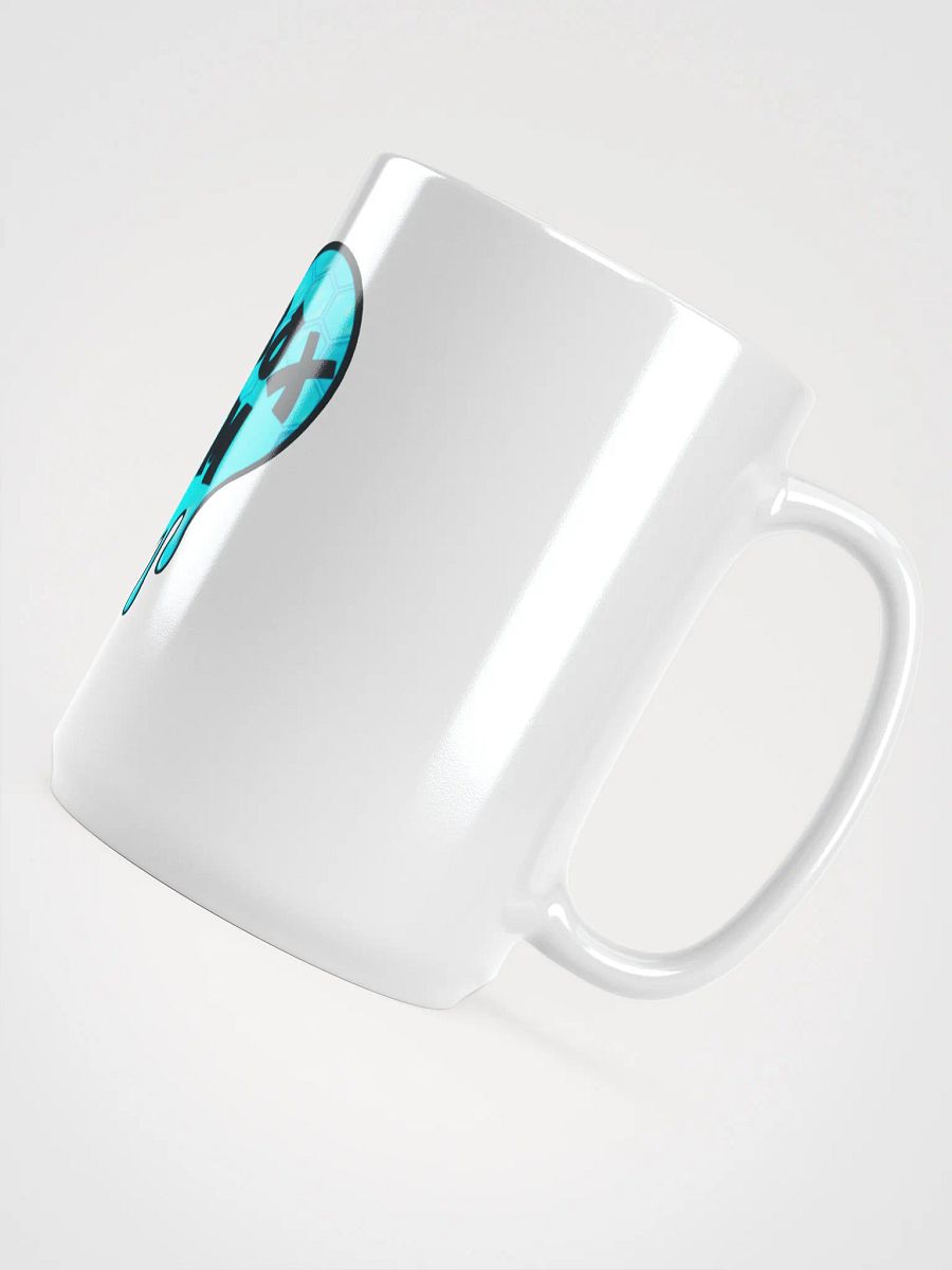 HOT BOX FAM BRIGHT BLUE HONEY COMB LOGO COFFEE MUG product image (4)
