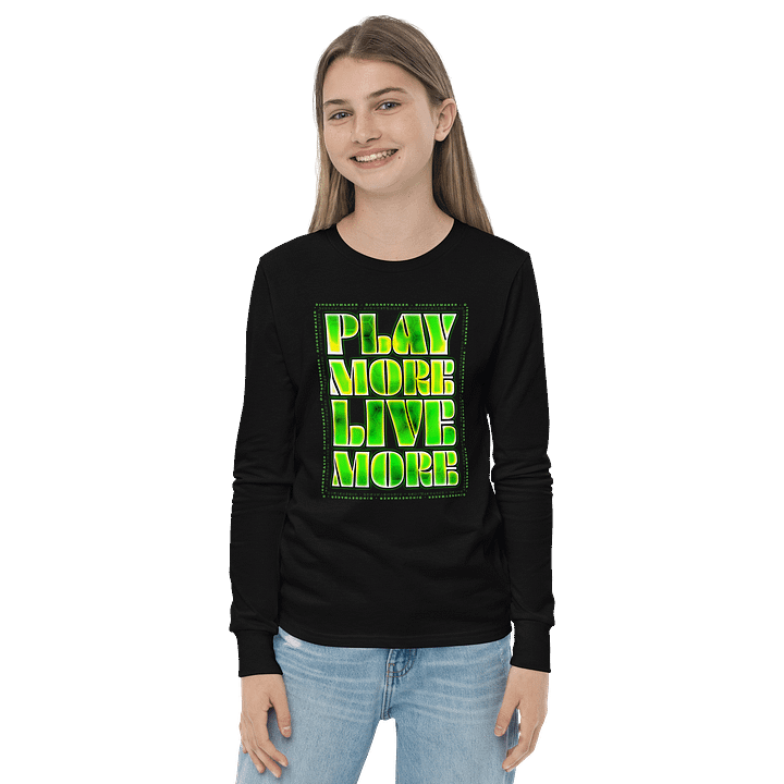 Play More Live More Youth Long Sleeve T-Shirt product image (10)