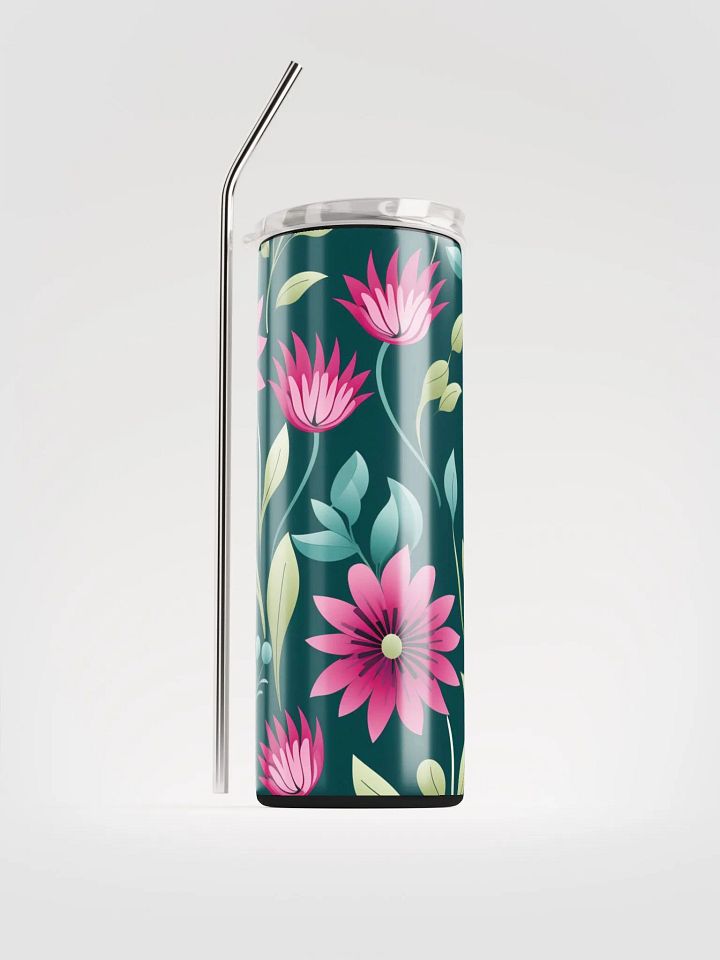 Elegant Green Floral Fantasy Stainless Steel Tumbler product image (1)
