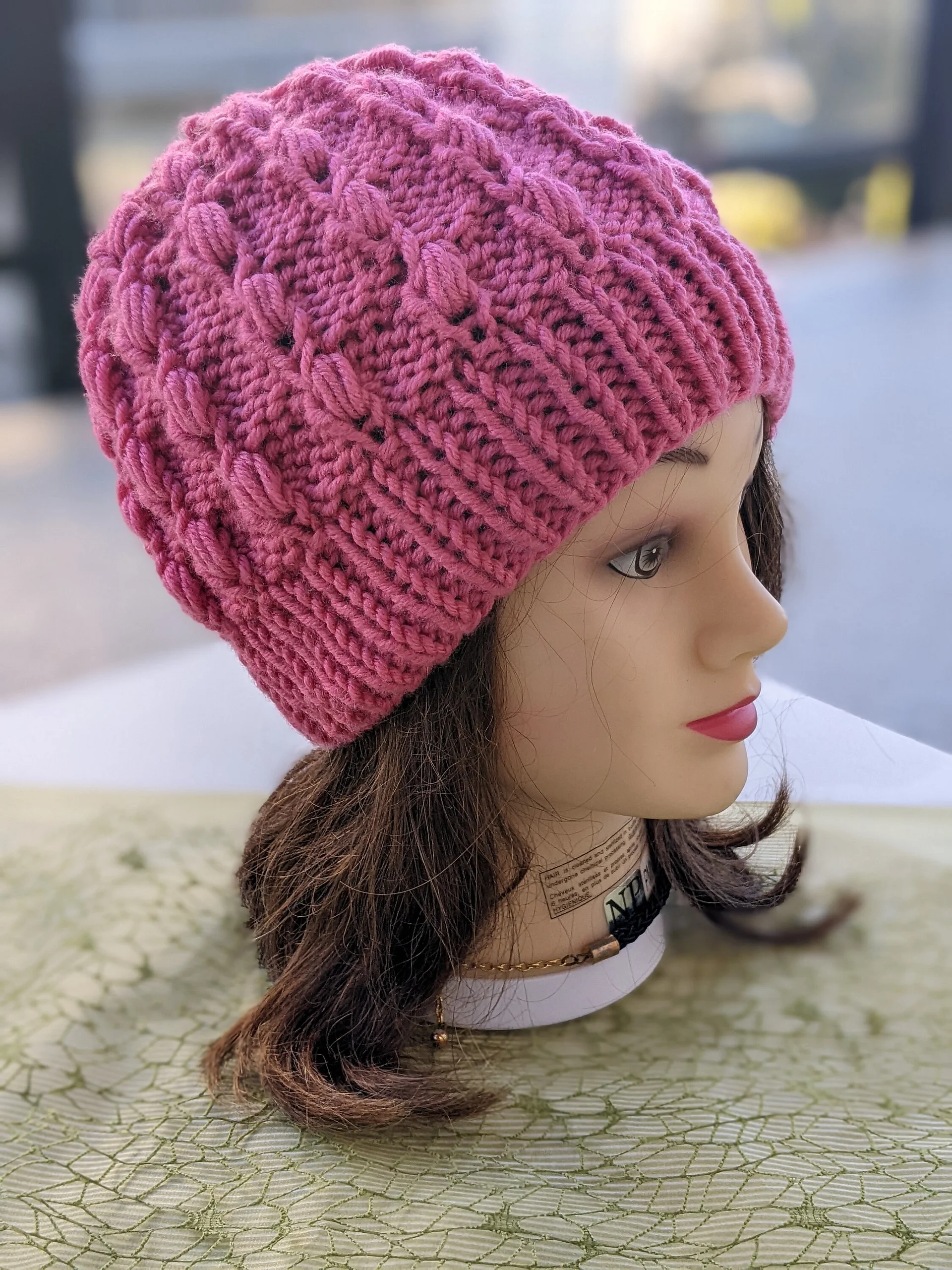 Fiore Knit Hat Pattern (Puff Stitch) product image (4)