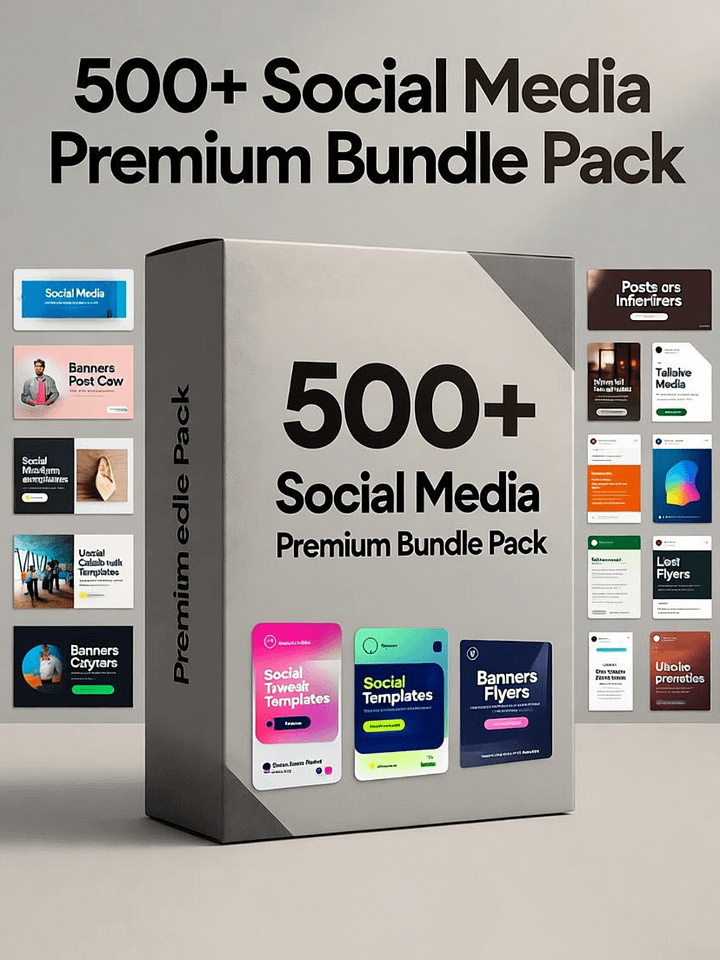 ✨ Ultimate 500+ Social Media Marketing Pack – Editable PSD Templates product image (1)