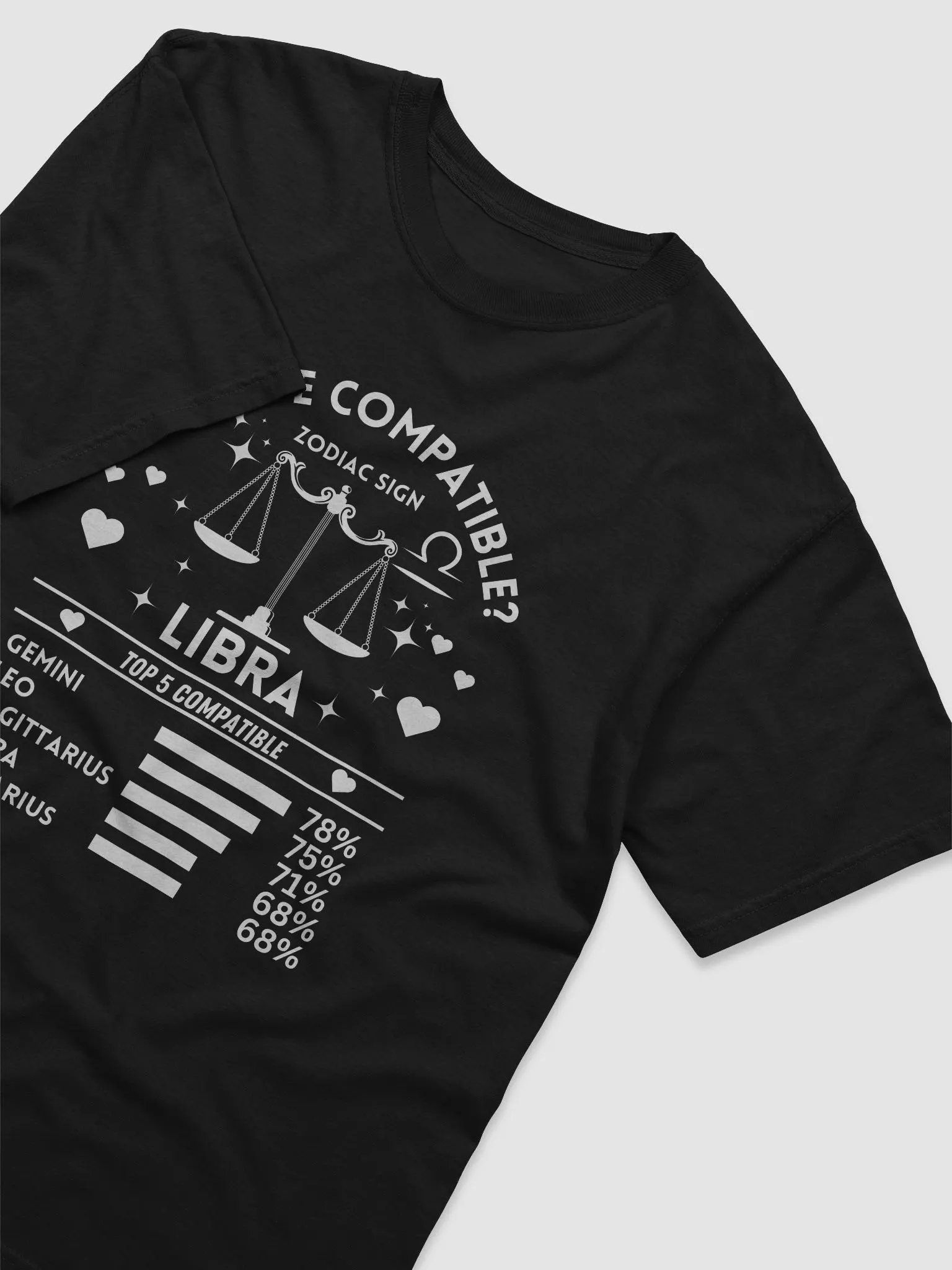 Libra Zodiac Sign Romantic Compatibility T-Shirt - Dark Comfort Colors 1717 product image (5)