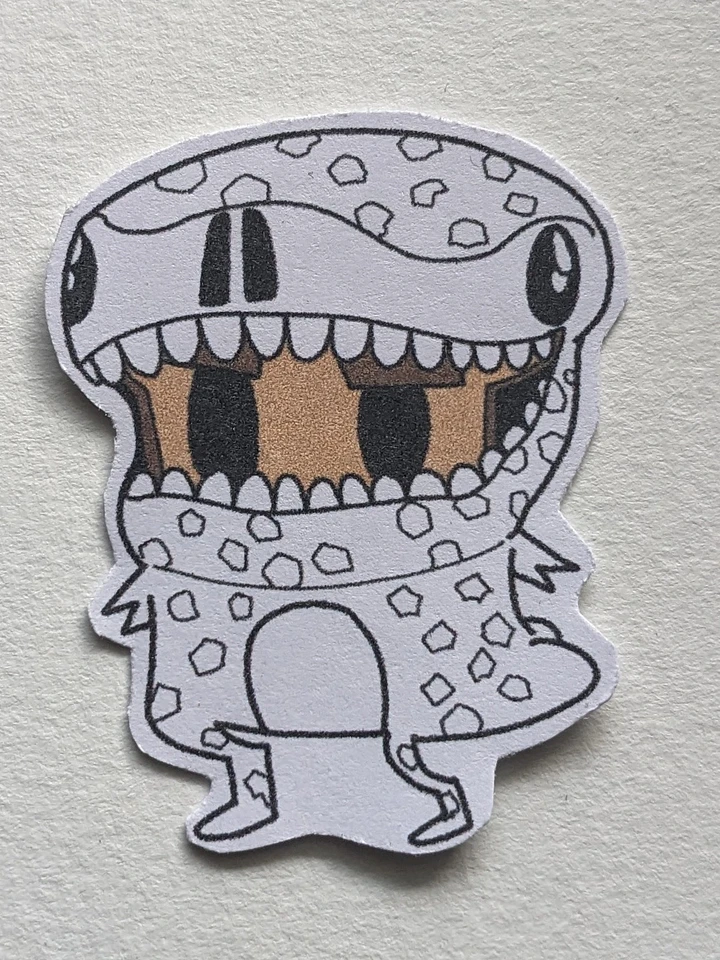 Colour Me in Dino Bread Sticker 50x50mm product image (2)