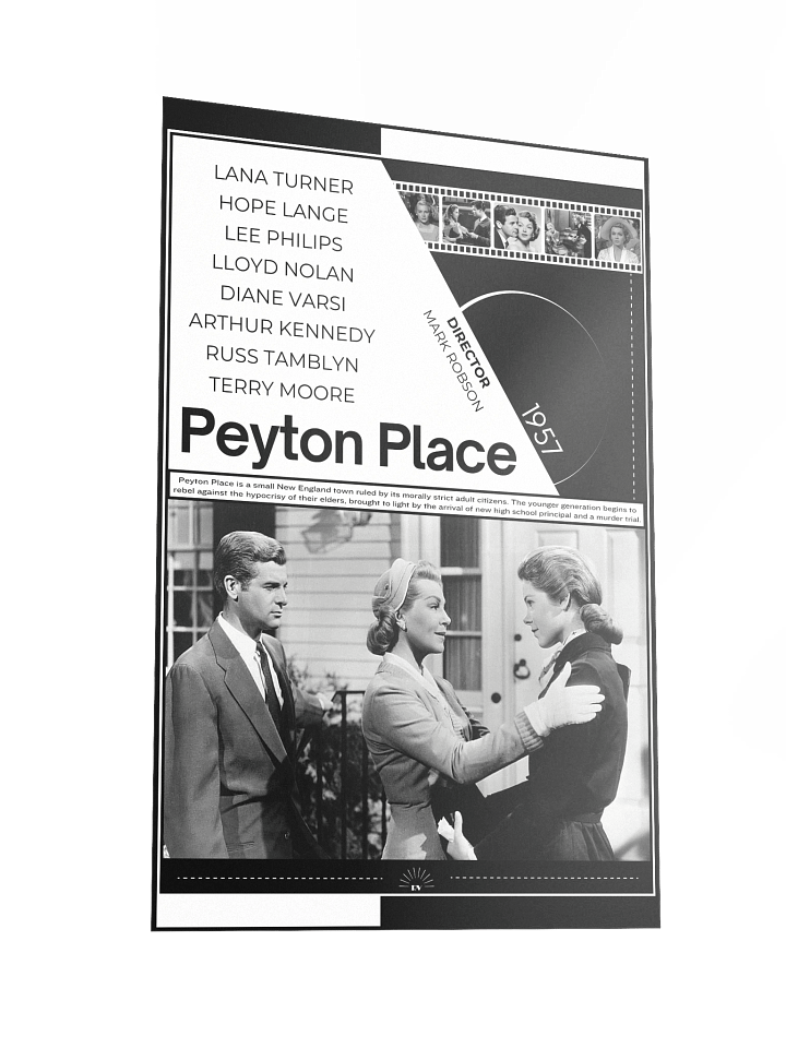 Peyton Place with Lana Turner and Lee Philips 1957 | Movie Poster | 12x18 Wall Art product image (2)