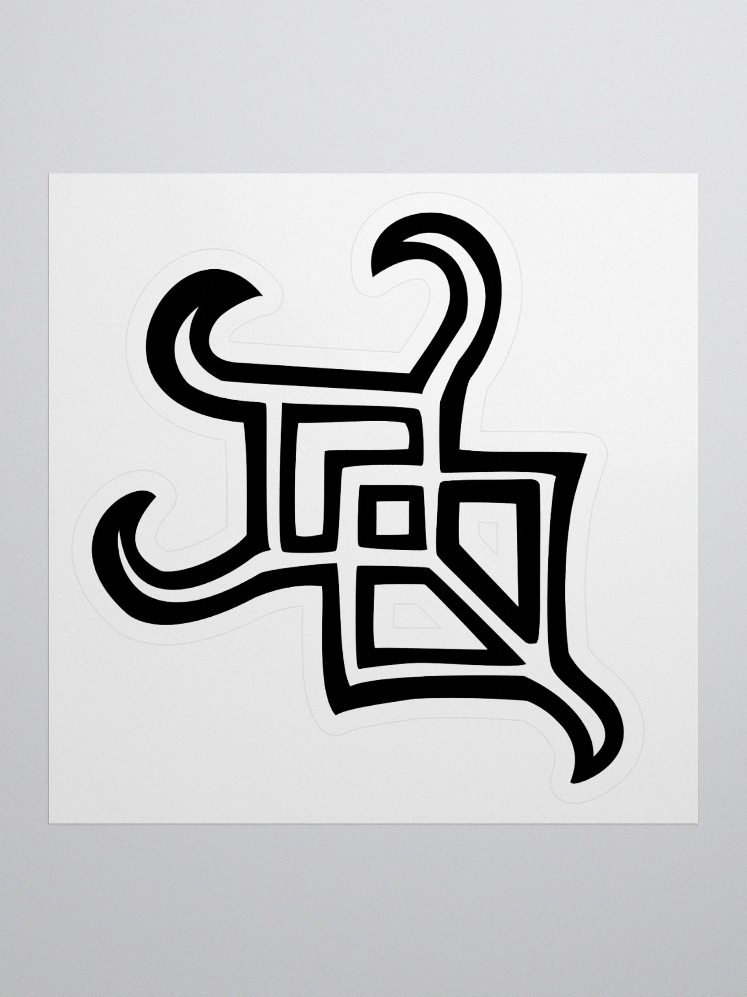 4x4 Sticker - Whispers Untamed Logo (Black) product image (1)